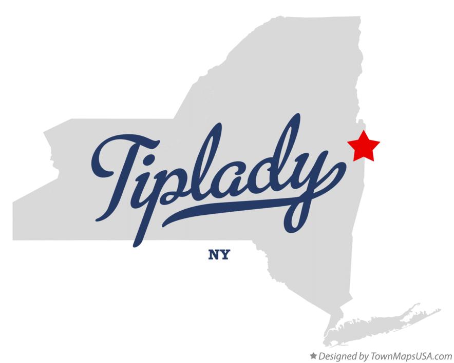 Map of Tiplady New York NY