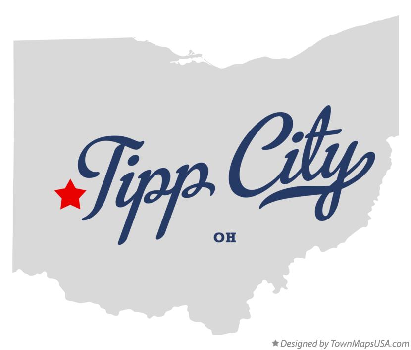 Map Of Tipp City Oh Ohio