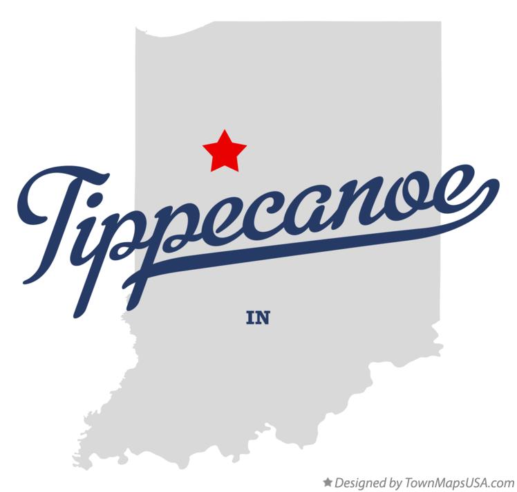 Map of Tippecanoe Indiana IN