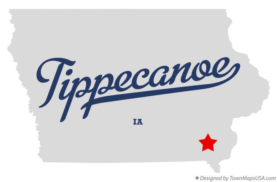 Map of Tippecanoe Iowa IA