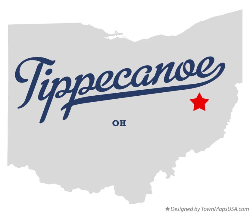Map of Tippecanoe Ohio OH