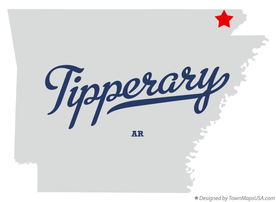 Map of Tipperary Arkansas AR