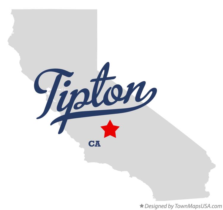 Map of Tipton California CA
