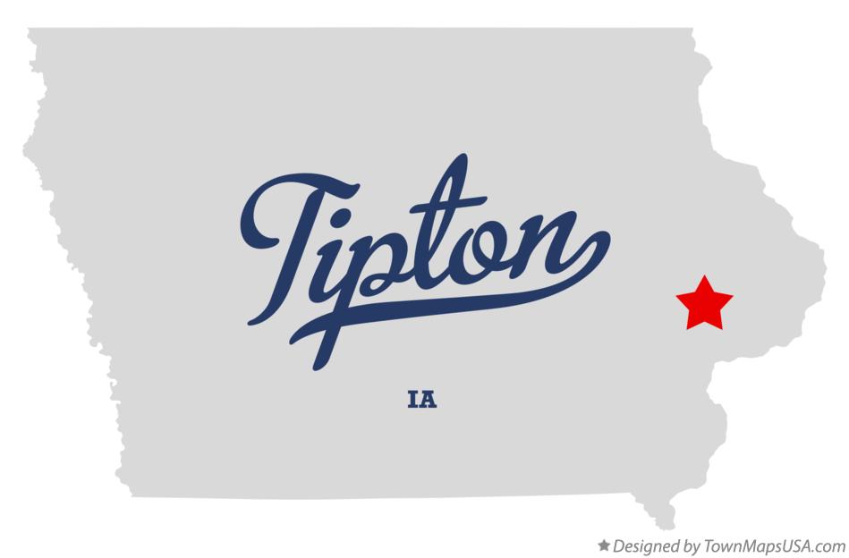 Map of Tipton Iowa IA