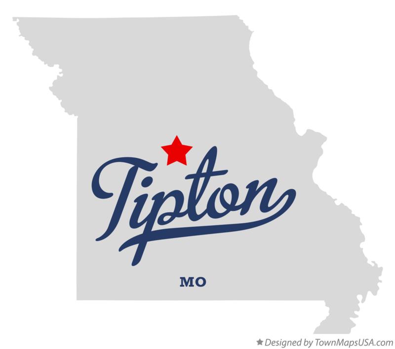 Map of Tipton Missouri MO