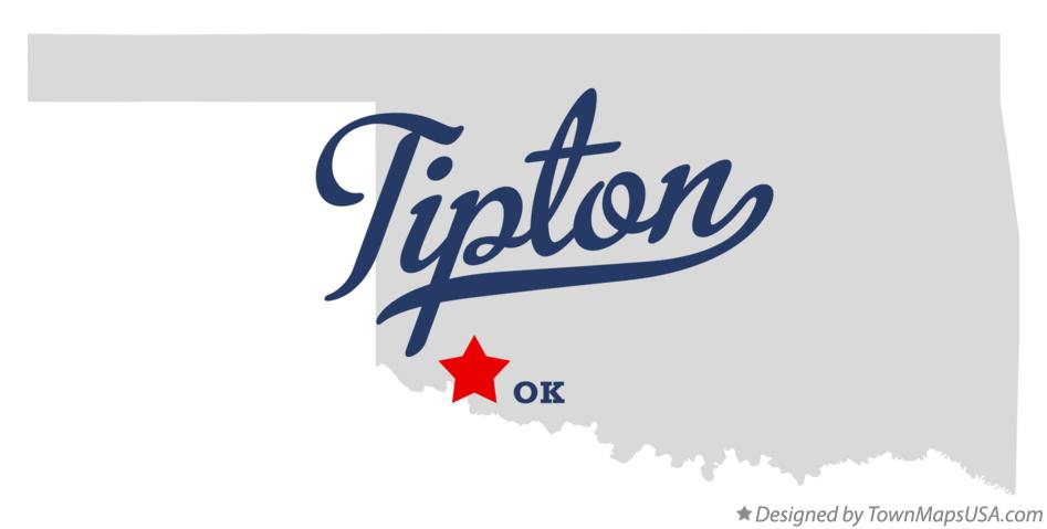 Map of Tipton Oklahoma OK