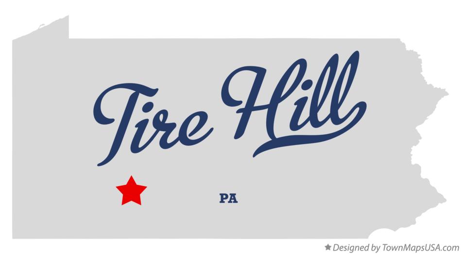 Map of Tire Hill Pennsylvania PA