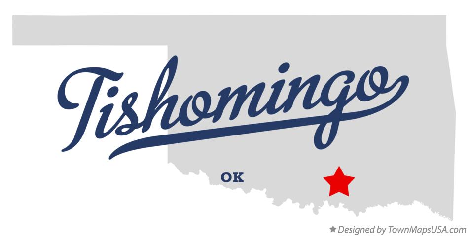 Map of Tishomingo Oklahoma OK
