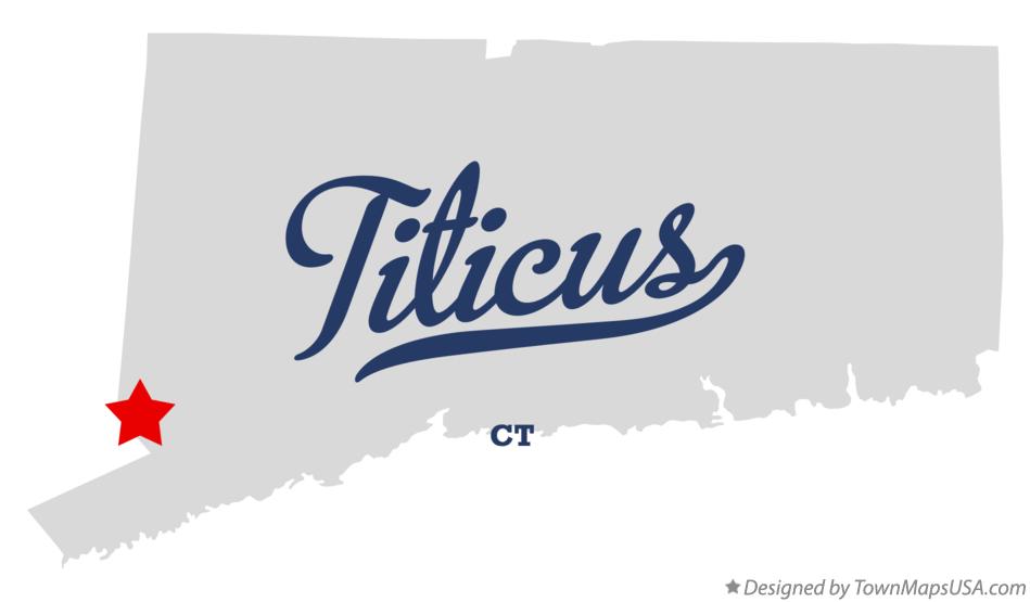 Map of Titicus Connecticut CT