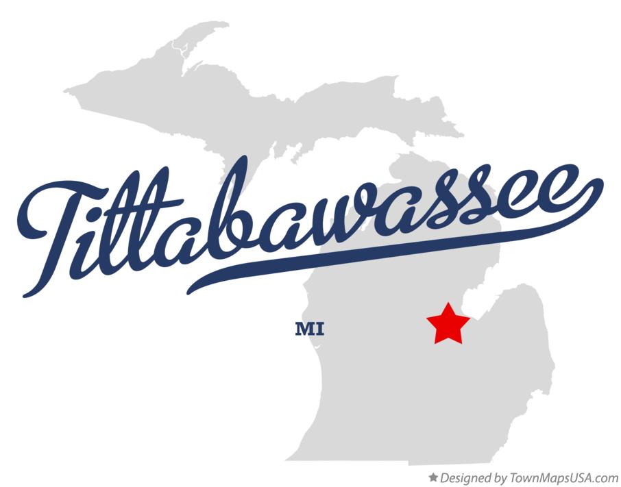 Map of Tittabawassee Michigan MI