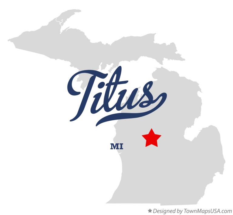 Map of Titus Michigan MI