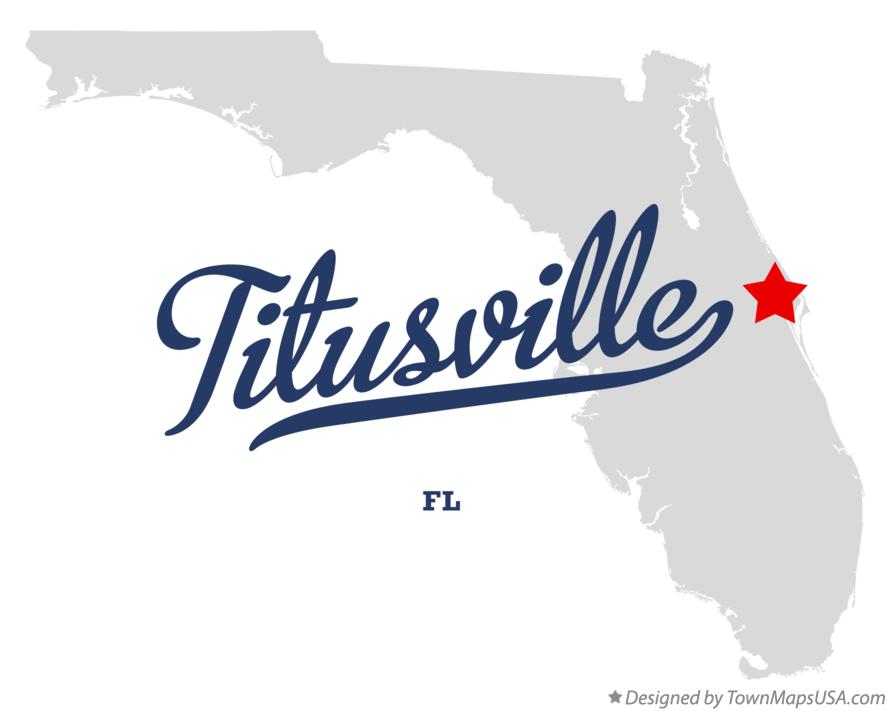 Map of Titusville Florida FL