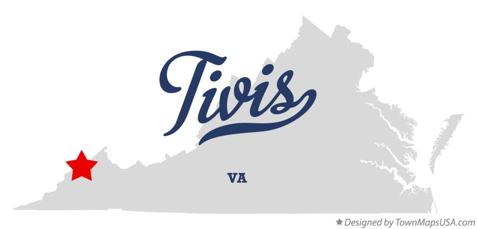Map of Tivis Virginia VA