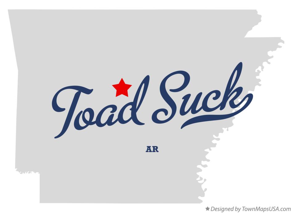 Map of Toad Suck Arkansas AR