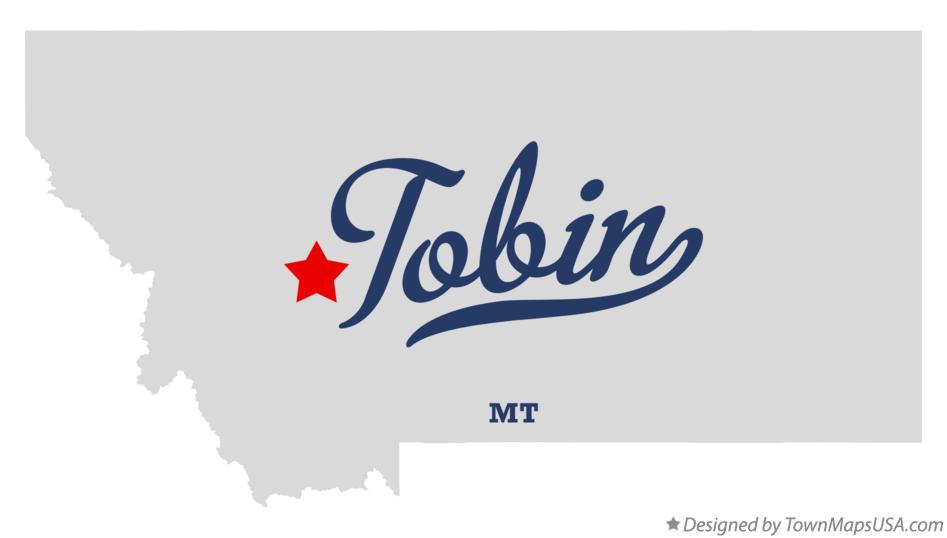 Map of Tobin Montana MT