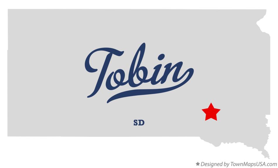 Map of Tobin South Dakota SD