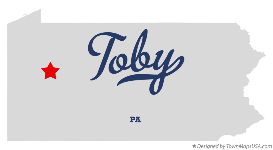 Map of Toby Pennsylvania PA