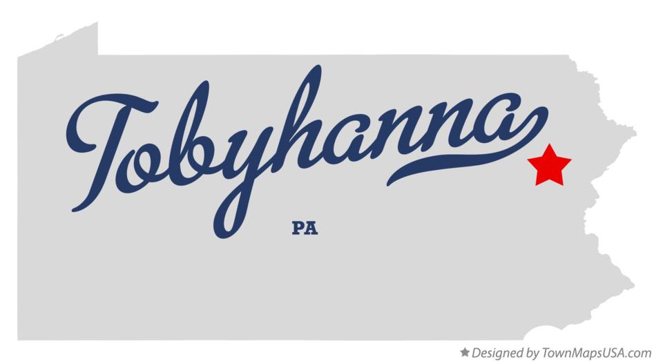 Map of Tobyhanna Pennsylvania PA