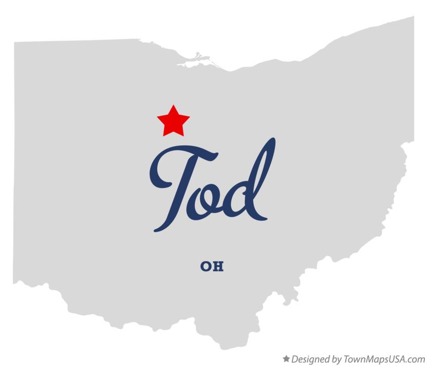 Map of Tod Ohio OH