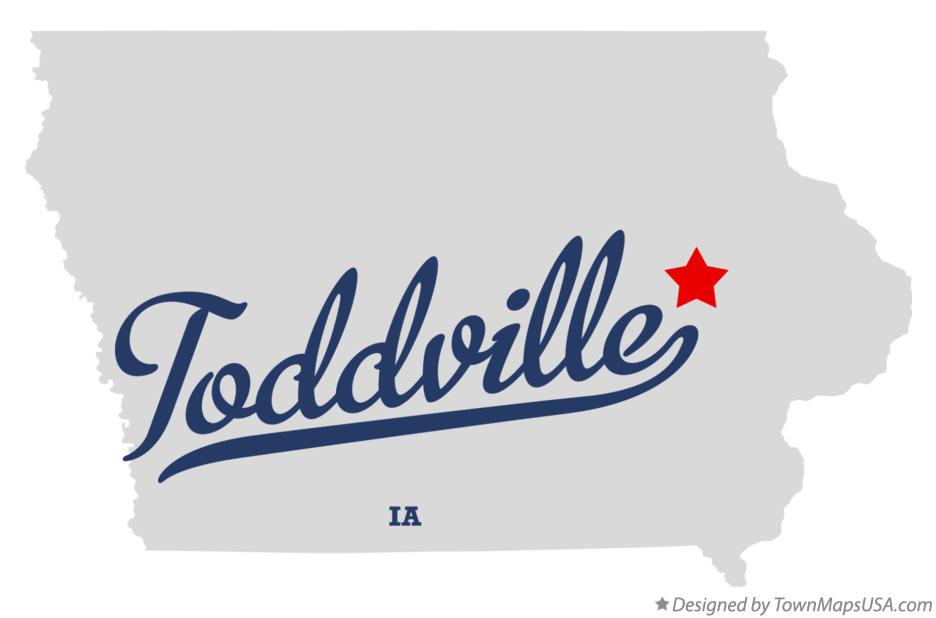 Map of Toddville Iowa IA