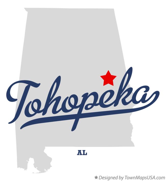 Map of Tohopeka Alabama AL