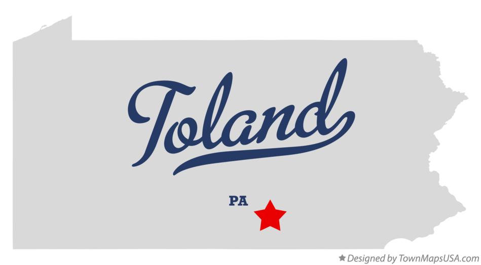 Map of Toland Pennsylvania PA