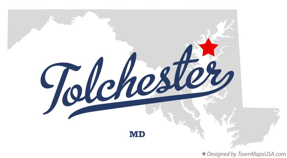 Map of Tolchester Maryland MD