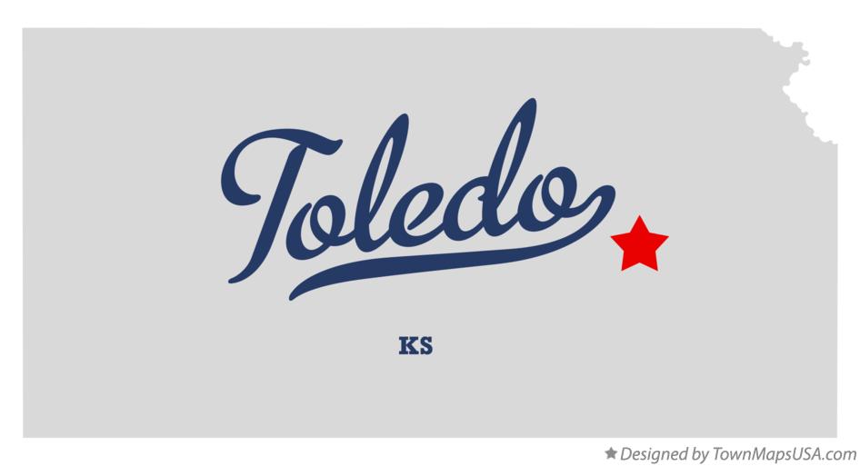Map of Toledo Kansas KS