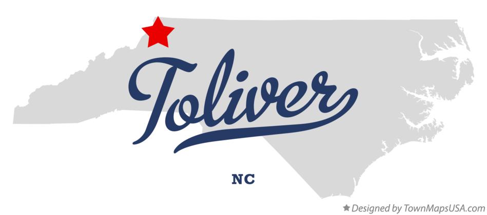 Map of Toliver North Carolina NC