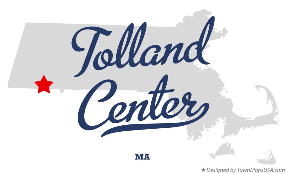 Map of Tolland Center Massachusetts MA