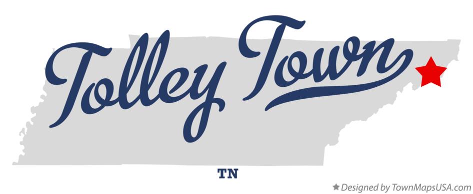 Map of Tolley Town Tennessee TN