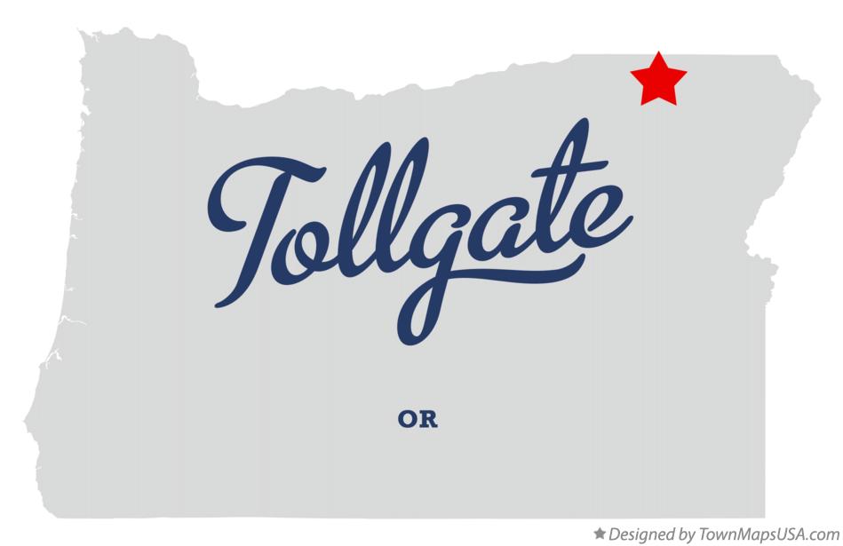 Map of Tollgate Oregon OR