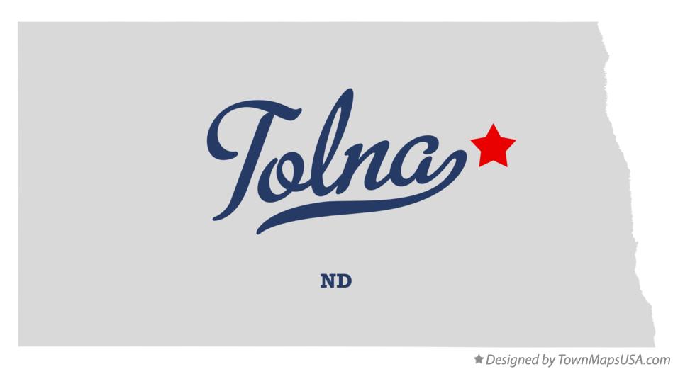 Map of Tolna North Dakota ND