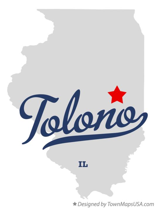 Map of Tolono Illinois IL