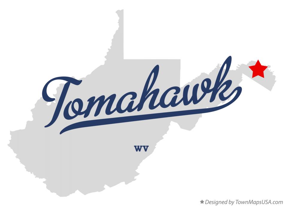Map of Tomahawk West Virginia WV