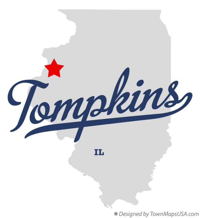 Map of Tompkins Illinois IL