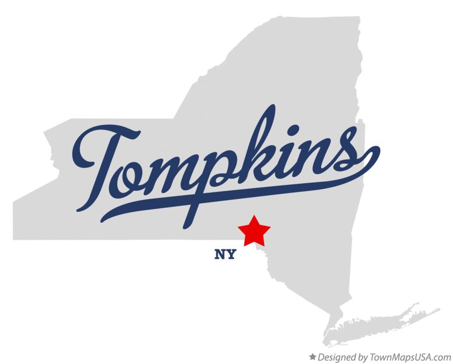 Map of Tompkins New York NY