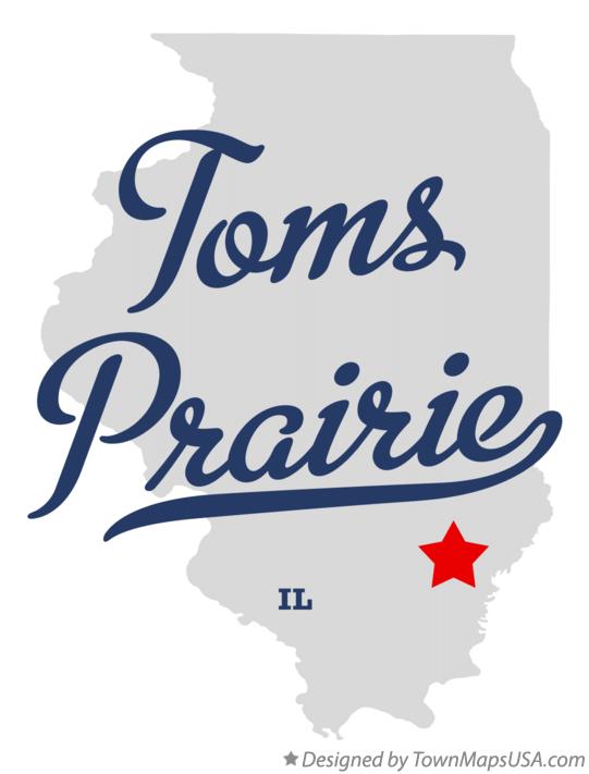 Map of Toms Prairie Illinois IL