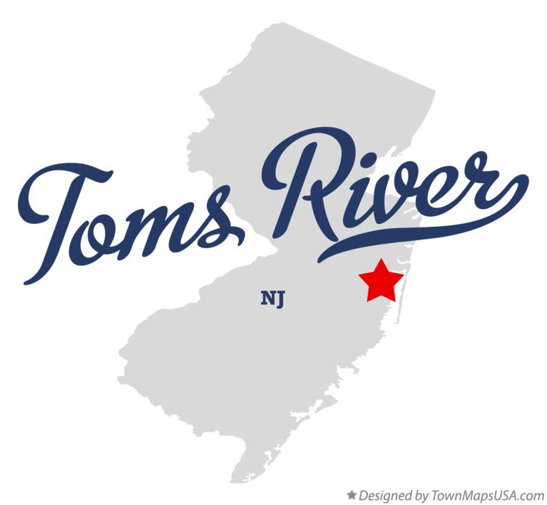 Map of Toms River New Jersey NJ