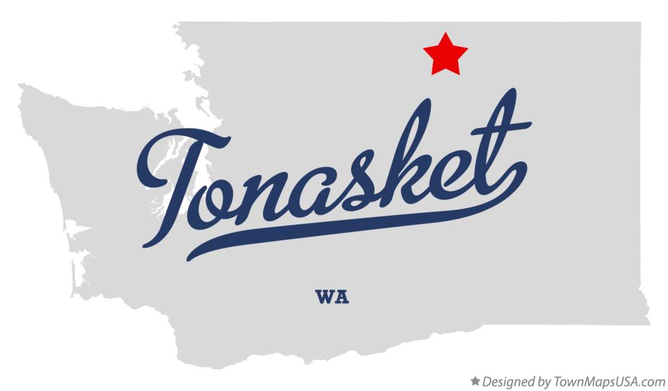 Map of Tonasket Washington WA