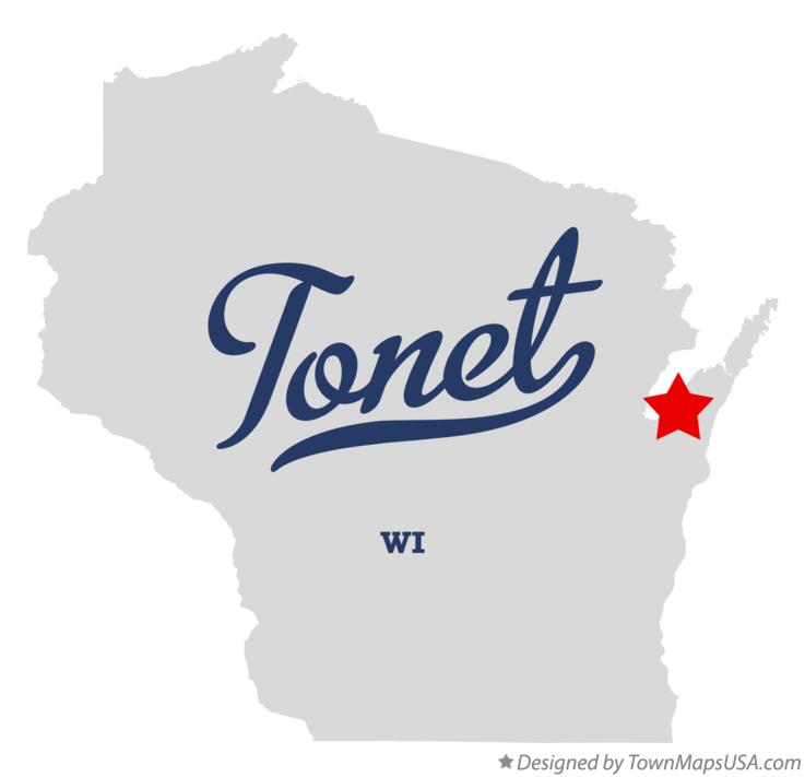 Map of Tonet Wisconsin WI