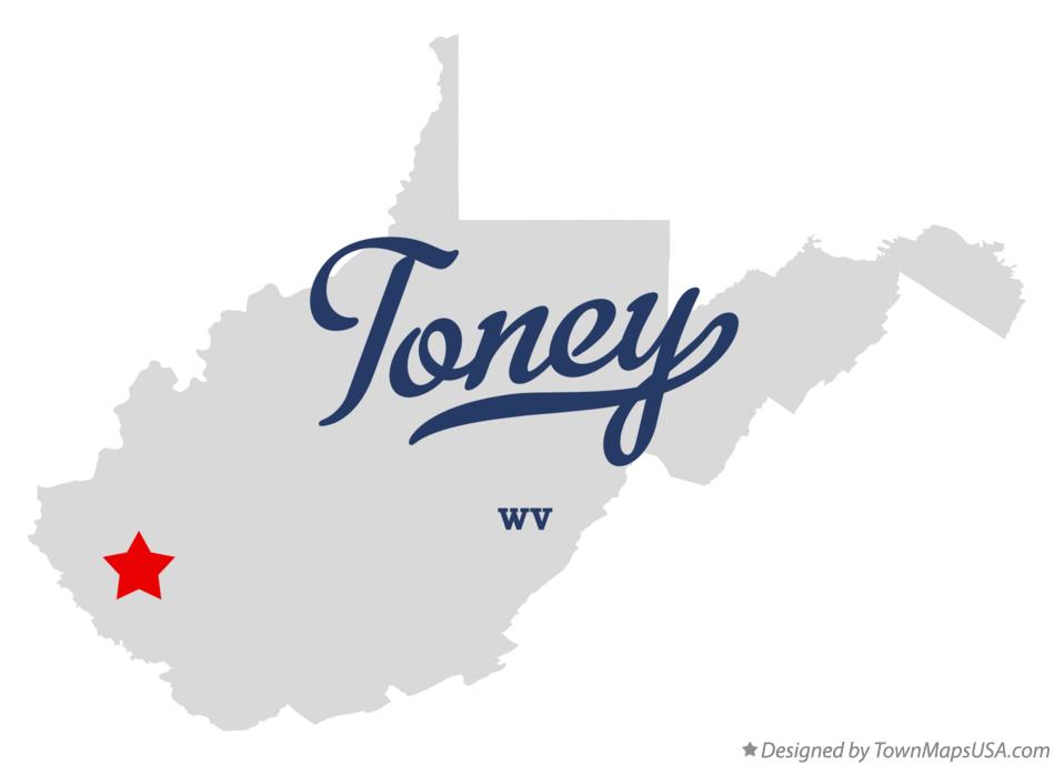 Map of Toney West Virginia WV
