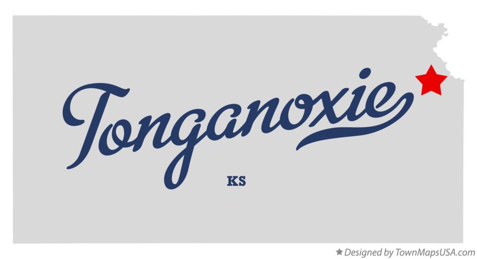Map of Tonganoxie Kansas KS