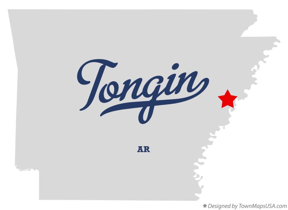 Map of Tongin Arkansas AR