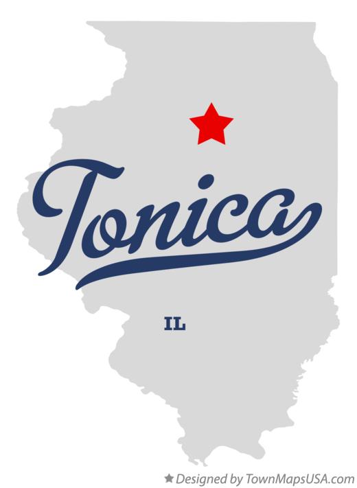 Map of Tonica Illinois IL