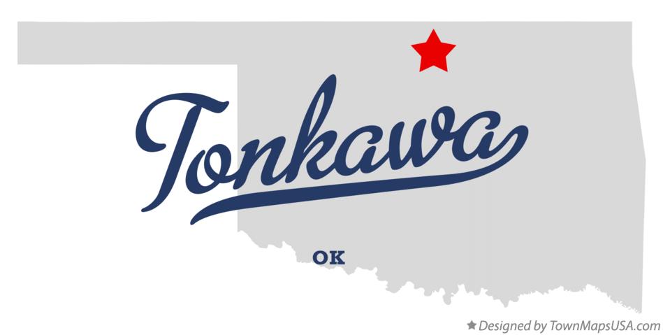 Map of Tonkawa Oklahoma OK