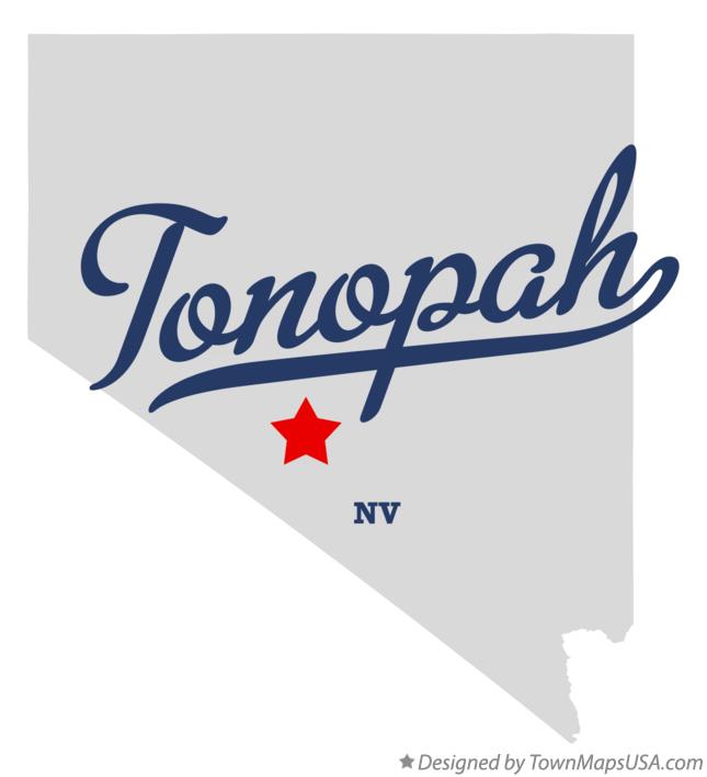 Map of Tonopah Nevada NV