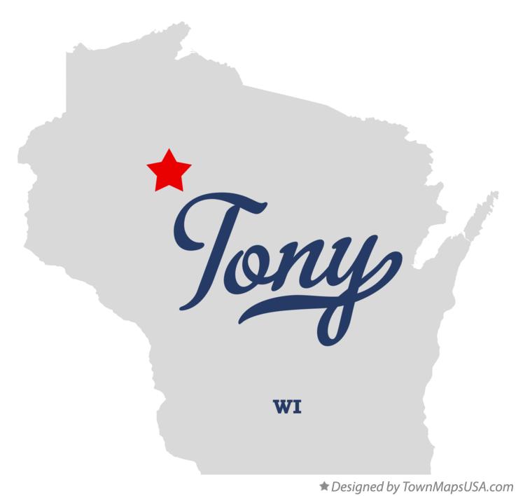 Map of Tony Wisconsin WI