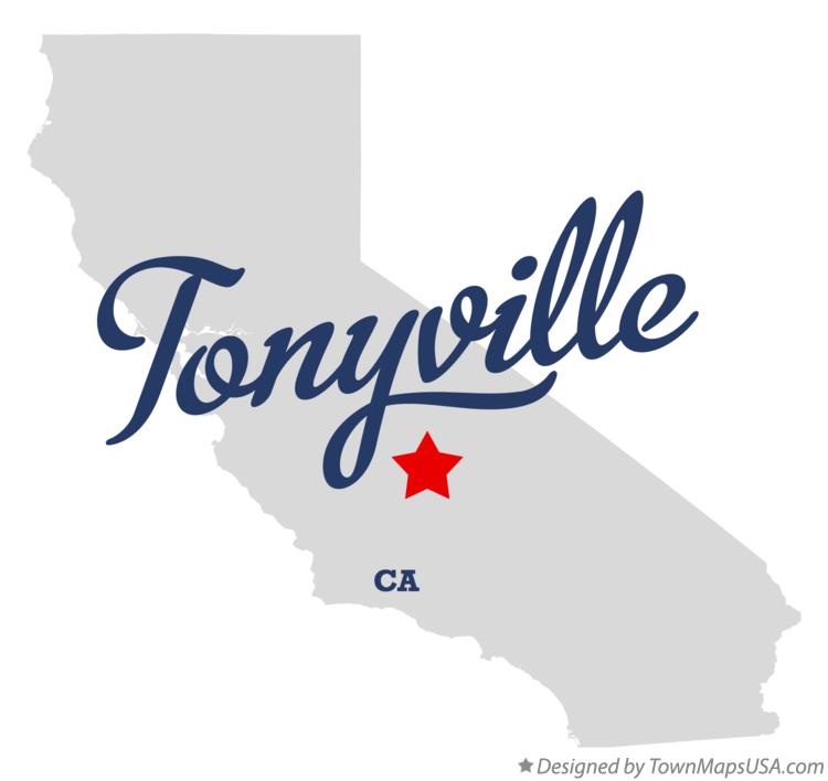 Map of Tonyville California CA