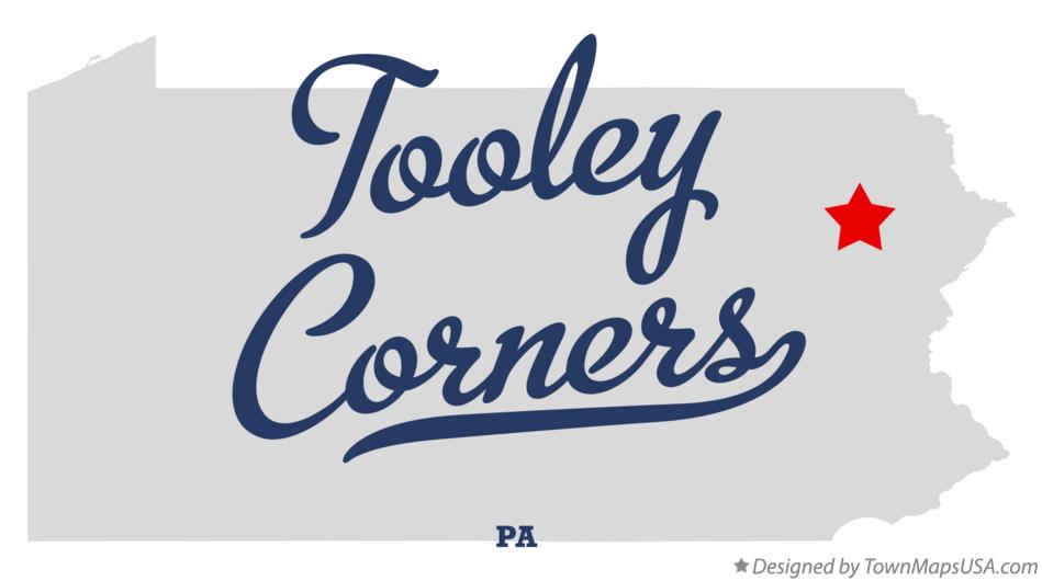 Map of Tooley Corners Pennsylvania PA